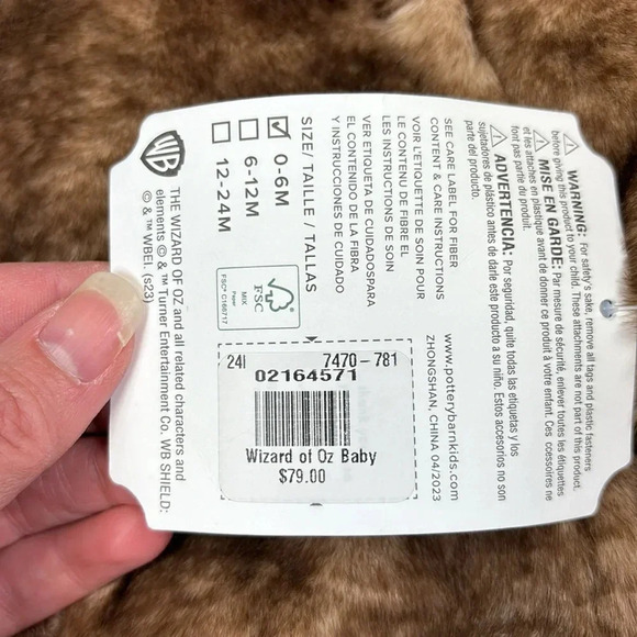 NWT Pottery Barn Kids Wizard of Oz Toto costume sz 0-6 months - Picture 11 of 14